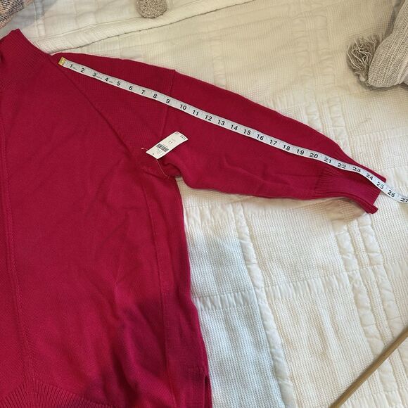 NEW Anthropologie Maeve Mock Neck Sweater Womens Size 1X Pink Tunic Crystal Soft - Picture 12 of 14